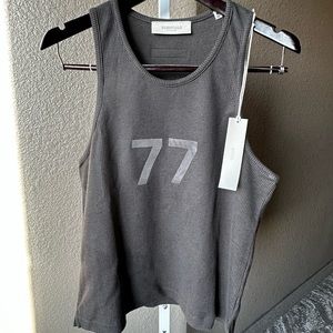NWT Fear of God FOG Essentials 77 Tank Top Off Black M